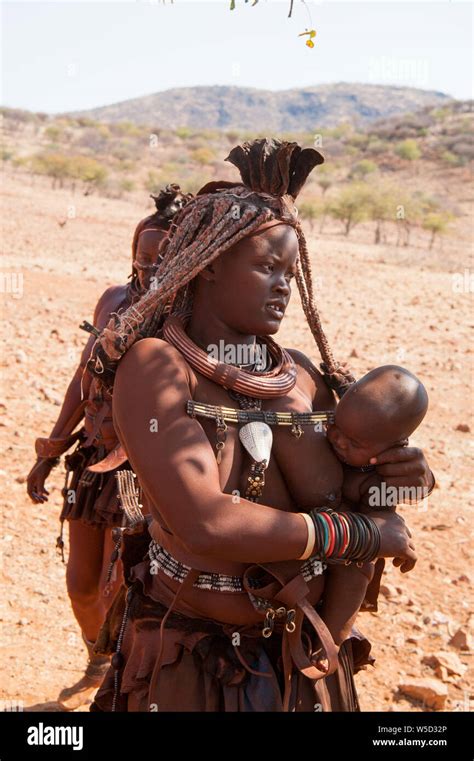 Himba Woman In A Himba Village Kaokoveld Namibia Africa Stock Photo Alamy