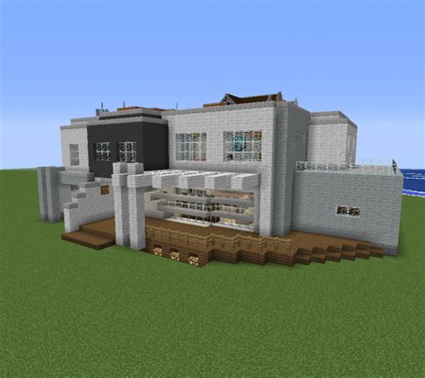 Modern Luxurious Mansion Blueprints For Minecraft Houses Castles