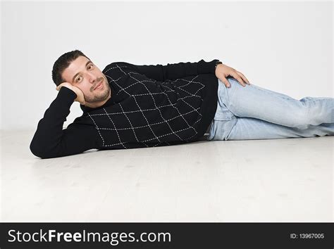 Cool Man Lying Down On Floor Free Stock Images And Photos 13967005