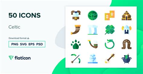 Celtic Icon Pack Flat 50 Svg Icons