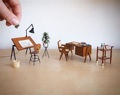 Miniature Office Set So Twee Via Architectureoftinydistinction Muebles En Miniatura