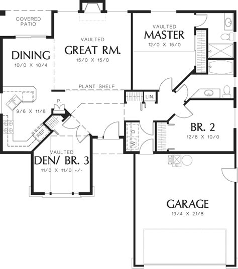 Ranch floor plans without formal dining room. Ranch House Plan - 3 Bedrooms, 2 Bath, 1316 Sq Ft Plan 74-104