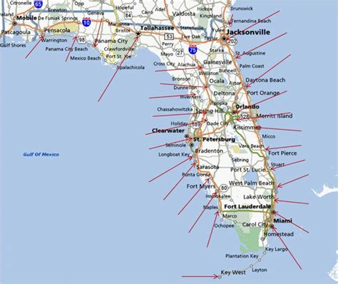 Map Of Florida Gulf Coast Panhandle Maps Of Florida