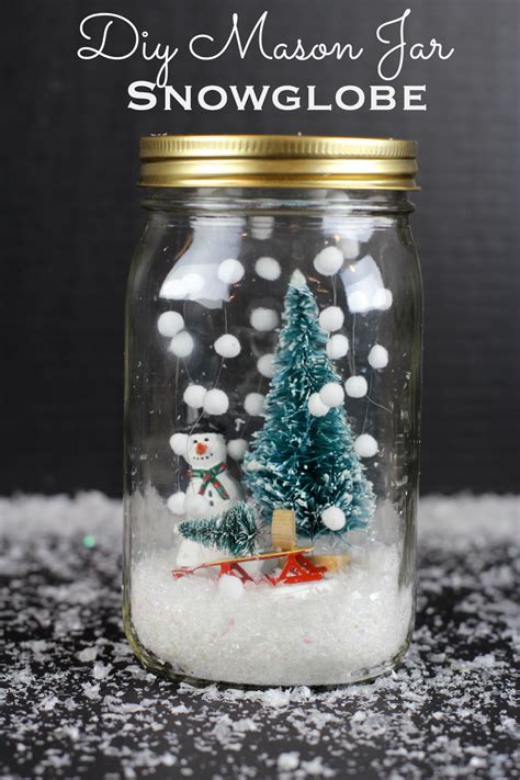 5 Mason Jar Snow Globes Diy Thought