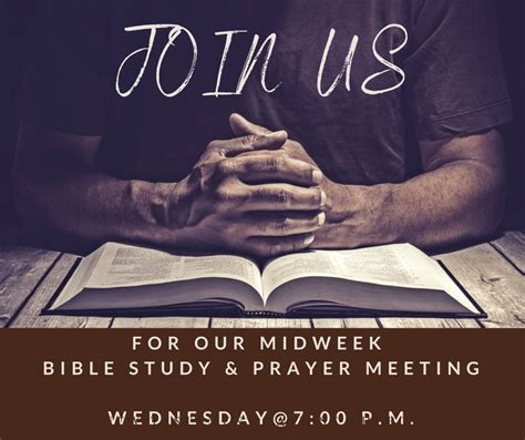 Wednesday Night Bible Study And Prayer Meeting 72220