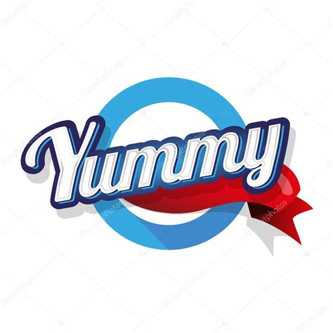 Yummy label lettering — Stock Vector © Grounder #39408855