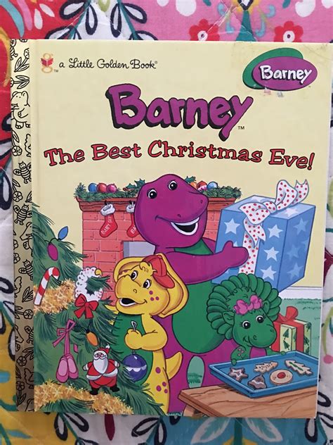 Barney The Best Christmas Eve 1997 First Edition Little Golden Books