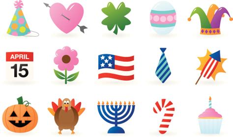 Holiday Symbols Clip Art Vector Images And Illustrations Istock