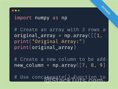 Numpy How To Add An Extra Column To A Numpy Array W Resource Hot Sex Picture