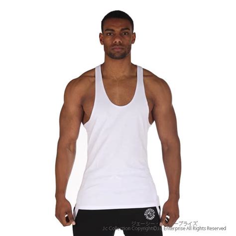 2014 100 Cotton Men Sleeveless Gym Fitness Plain White Stringer Tank