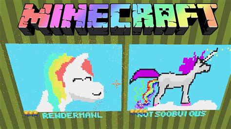 Unicorn Pooping Rainbows Minecraft Pixel Painters Youtube