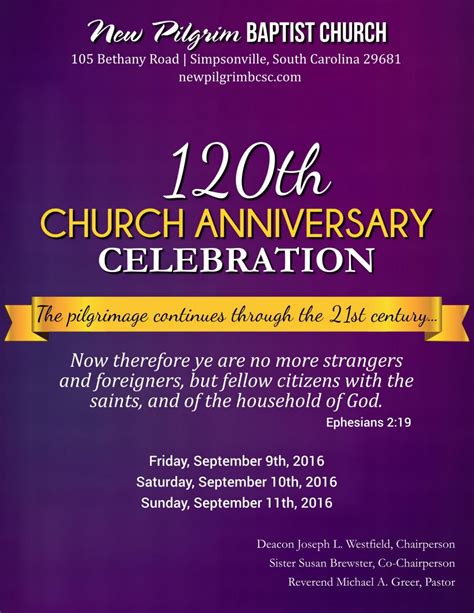 120th Church Anniversary Booklet By New Pilgrim Baptist Church Issuu