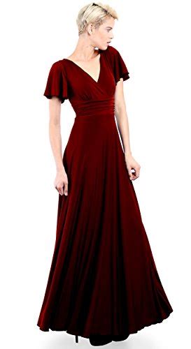 Evanese Womens Slip On Evening Party Formal Long Dress Gown With Short
