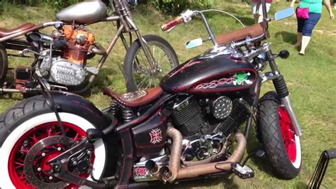 Bob decker's handsome briggs & stratton based bobber, designed and built to capture the looks of the classic indian 101 scout. Rat rod motorcycles bobber rice o rama - YouTube