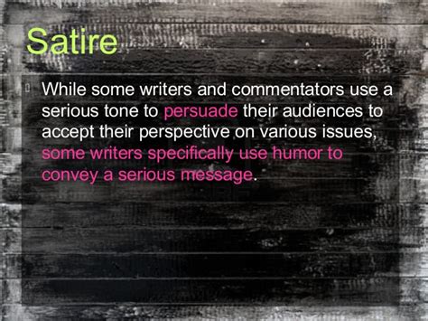 English Literature Describe The Types Of Satire