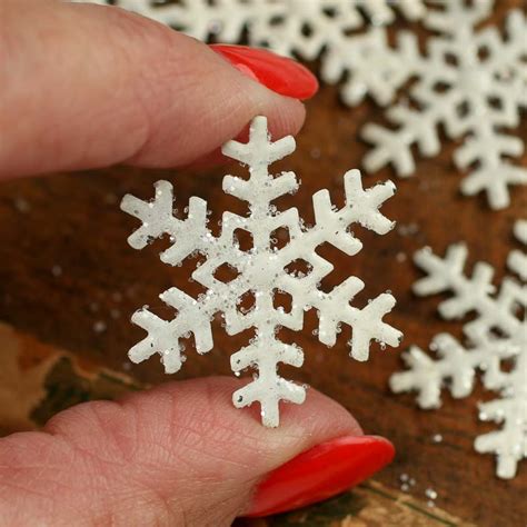Sparkling Rustic Metal Snowflakes Snow Snowflakes Glitter