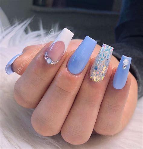 Pin By Gomeztania On Baby Blue Nails Baby Blue Nails Nails Blue Nails