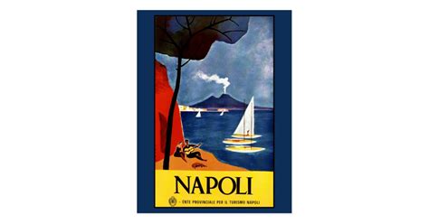 Postal De Napoli Del Vintage Nápoles Italia Zazzlees