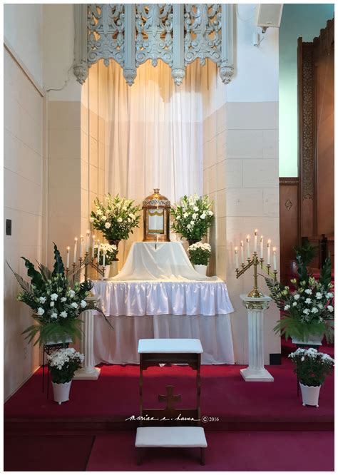 Altar Of Repose Holy Thursday 2016 Decoraciones Del Altar De La