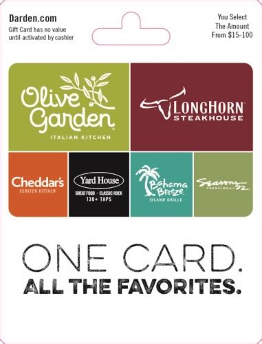 Darden 15 100 Gift Card Activate And Add Value After Pickup 0 10