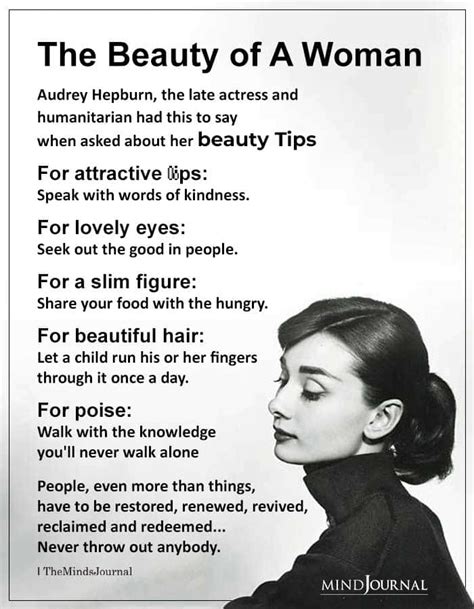 The Beauty Of A Woman By Audrey Hepburn