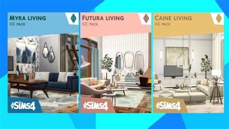 Packs De Muebles Para Tus Livings En Los Sims 4 🛋️ Cc Folder Youtube