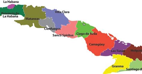 Mapas Del Mundo Mapa De Cuba Por Provincias