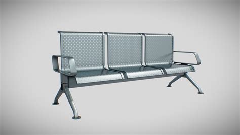 Steel Waiting Chair Buy Royalty Free 3d Model By Vanessa Araújo