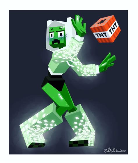 So I Heard That Creepers Explode Near You Cause They Are Shy So I Made Some Fanart Of A Creeper