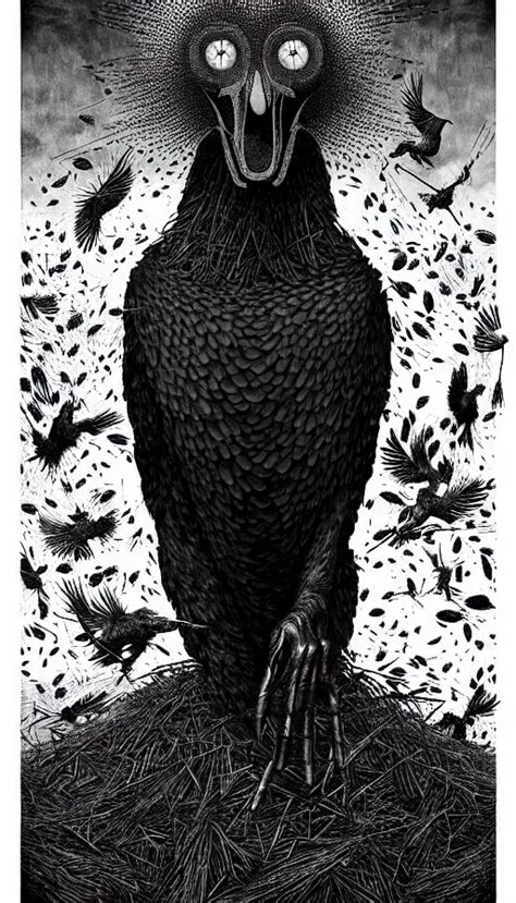 Epic Professional Digital Art Of Humanoid Crow By Dan Stable