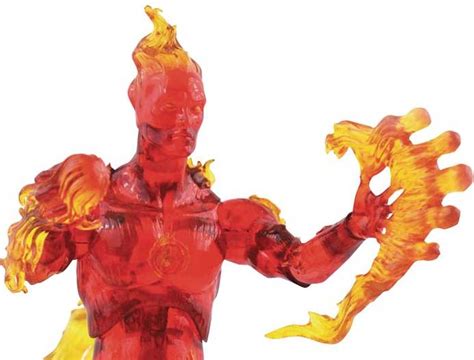 Marvel Select Human Torch Figure Gallery Storm And Premier Logan Statues