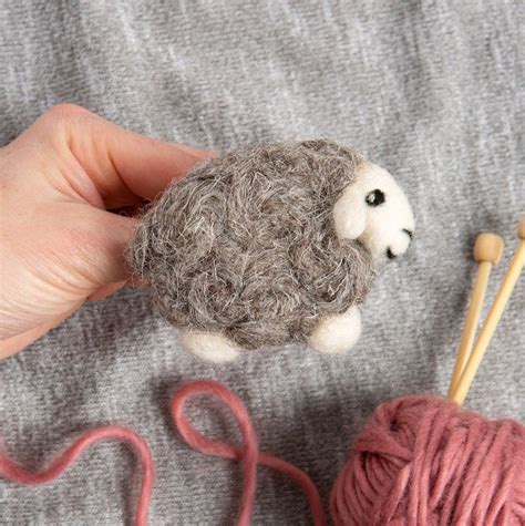 herdwick sheep brooch needle felting kit mini needle felting etsy uk