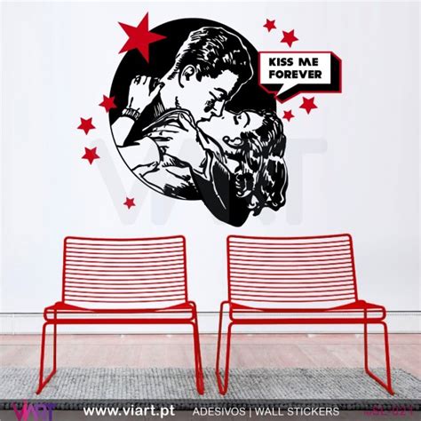 Kiss Me Forever Wall Stickers Wall Art Viart