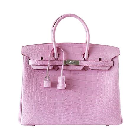 Hermes Birkin 35 Bag Coveted 5p Pink Matte Alligator Palladium Hermes