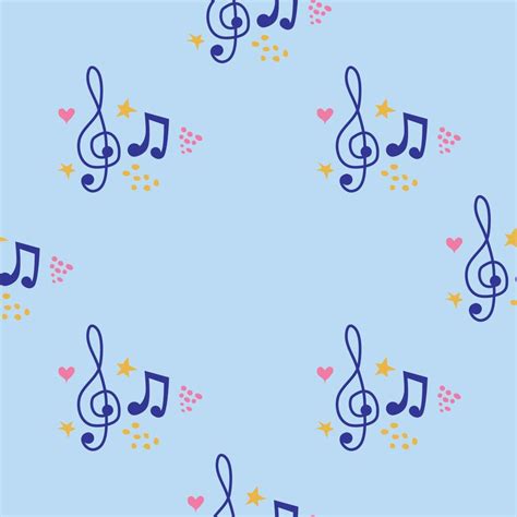 Abstract Music Notes Seamless Pattern Background Musical Illustration