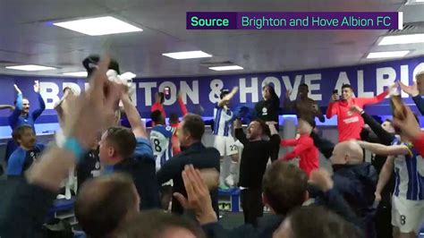 De Zerbi Leads Europe Bound Brighton S Celebrations Video Dailymotion