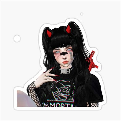 Goth Imvu Egirl Sticker For Sale By Eleanorlambs Redbubble