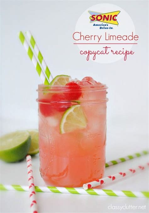 Sonic Cherry Limeade Copycat Recipe Limeade Recipe Cherry Limeade