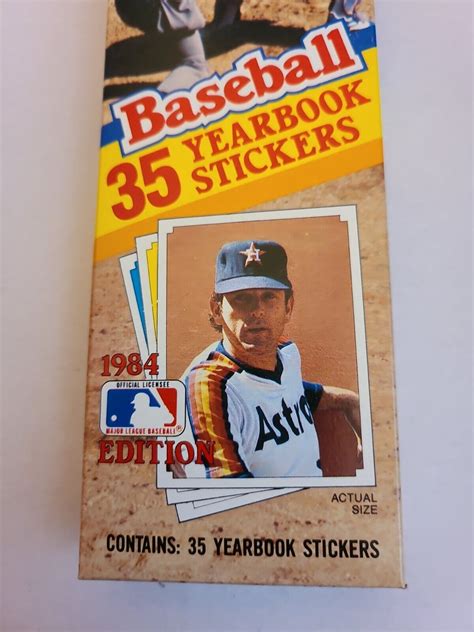 1984 Topps Baseball Yearbook Stickers 35 Ct Box Ebay