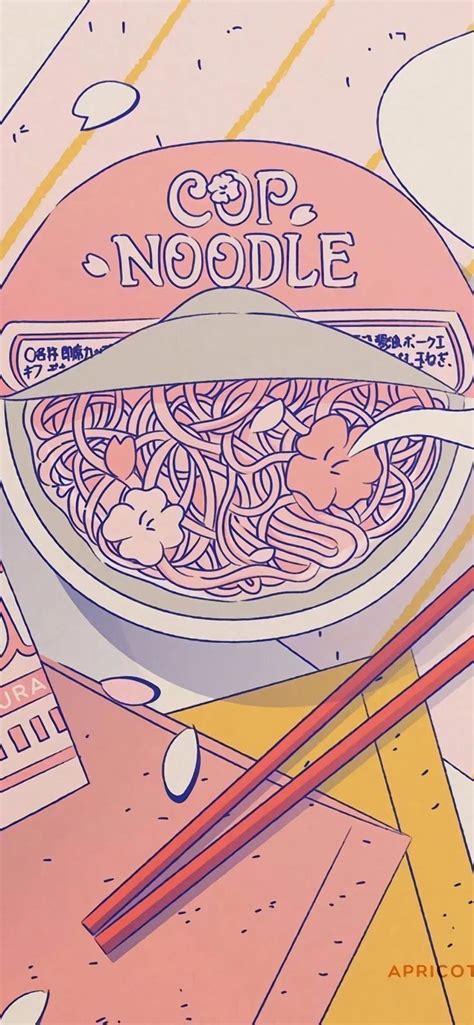 Instant Noodles Cute Pastel Wallpaper Anime Wallpaper Cute Patterns Wallpaper