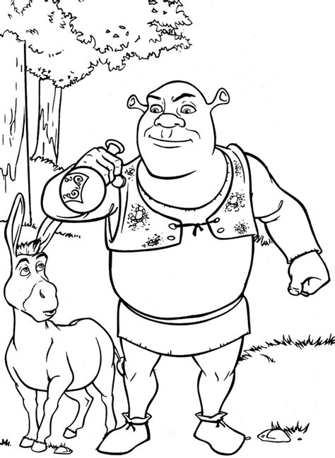 Explore our vast collection of coloring pages. Shrek Coloring Pages - Coloringpages1001.com