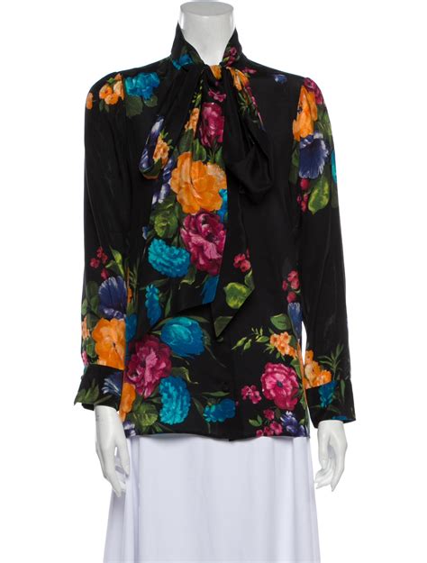 Gucci Silk Floral Print Blouse Clothing Guc530886 The Realreal