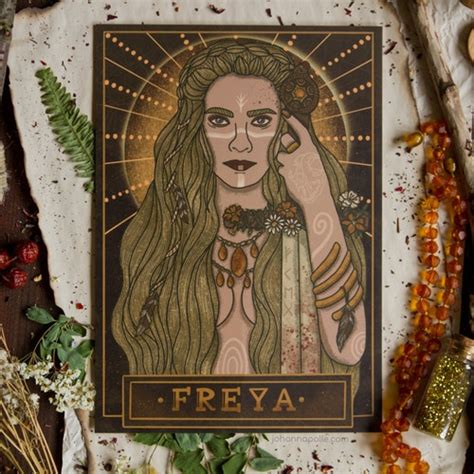 Freya A5 Art Print Norse Pagan Folklore Nordic Etsy Uk