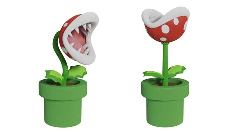 3d piranha plant mario turbosquid 2051188