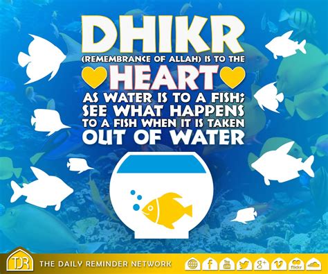 Dhikr Remembrance Of Allah Is To The Heart As Water Is To A Fish See