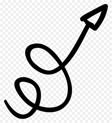 Swirly Scribbled Arrow Squiggly Line Png Flyclipart