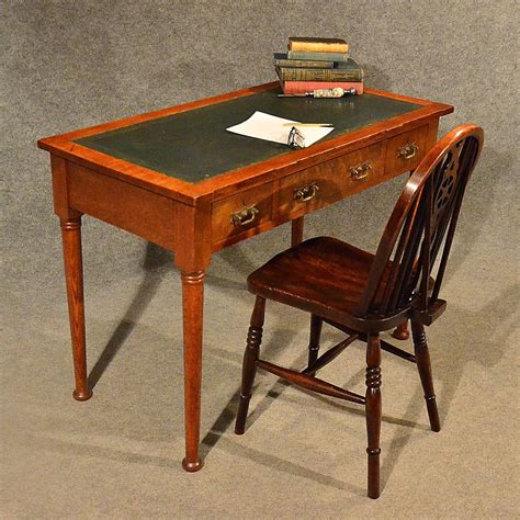 Antique Desk Leather Top Library Writing Study Antiques Atlas