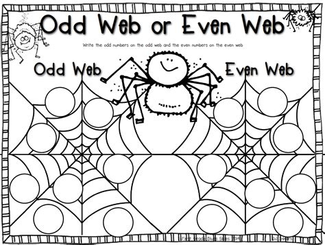 First Grade Blue Skies Odd And Even Webs Freebie And My Week
