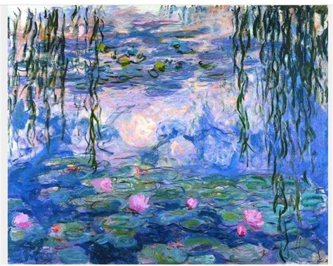 Kunst 1916 Claude Monet Water Lilies French Impressionist Painting Art