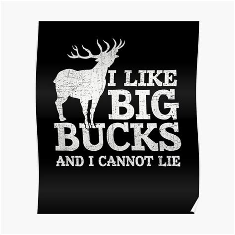 Funny Deer Hunting Design For Men Funny Deer Hunting T Poster For